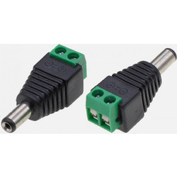 Βύσμα DC GBC 67.3750.73/S 5.5x2.5mm Αρσενικό σε Κλέμα - Επινικελωμένος Ορείχαλκος