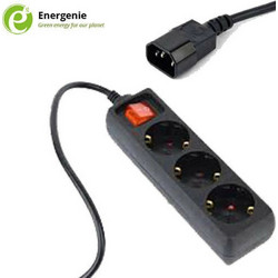 Energenie Πολύπριζο 3 Θέσεων με Διακόπτη και Καλώδιο 0.6m Γαλλίας (Type E) EG-PSU3-01