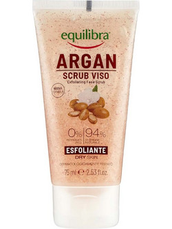 Equilibra Argan Φυτικό Ενυδατικό Scrub Προσώπου για Αποτοξίνωση 75ml