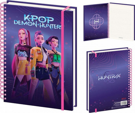 Τετράδιο Σπιράλ Α5 με Σκληρό Εξώφυλλο 3D (HUNTRIX) K-POP DEMON HUNTERS