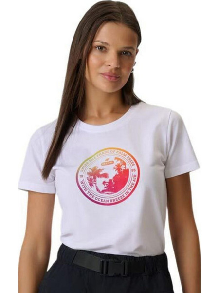 4F Γυναικείο T-shirt 4FWSS26TTSHF2718-10S Λευκό