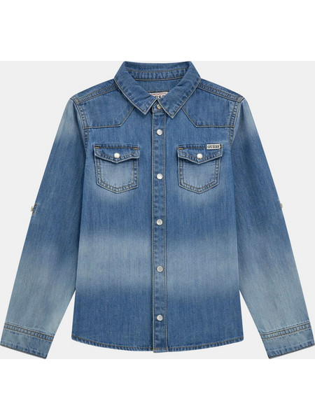 GUESS ΜΠΛΕ JEAN ΠΟΥΚΑΜΙΣΟ (7626741488520)