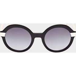 Max & Co MO0052 04B Γυναικεία Γυαλιά Ηλίου Στρογγυλά Κοκάλινα Μαύρα Λευκά με Μαύρο Degradee Φακό