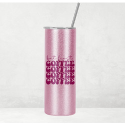 Ποτήρι Θερμός Glitter Ροζ