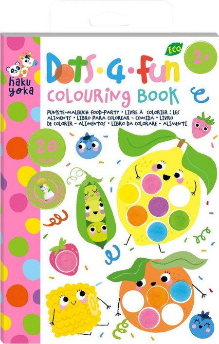 Παιδικό Βιβλίο Ζωγραφικής Avenir Dots 4 Fun Colouring Book Food Party