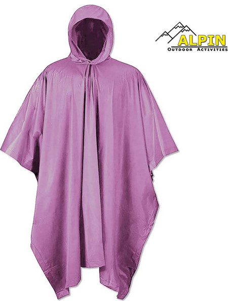 Alpin - Waterproof PVC Poncho 127*203cm Pink