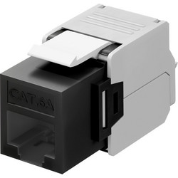 GOOBAY Keystone module RJ45 CAT 6A 90692, UTP, μαύρο