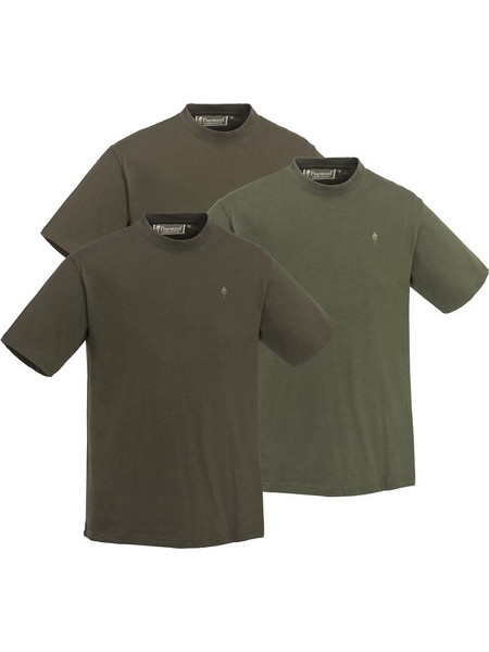 Κοντομάνικα Μπλουζάκια T-Shirt Pinewood 3-Pack M.M. Big Size Green/H.Brown/Khaki 5447-720