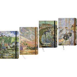 Σημειωματάριο Centrum Vincent van Gogh A5 ριγέ με λάστιχο 1τμχ