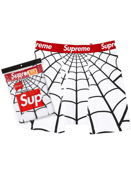 Supreme x Hanes Spider-Man Ανδρικά Μποξεράκια Σετ 2Pack Λευκά SS26A66WHITE