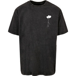 Love In The Air Acid Washed Heavy Oversize Tee black