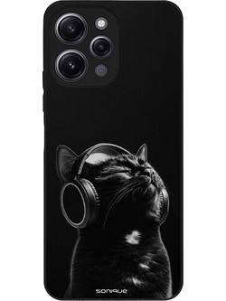 Sonique Men's Edition Θήκη με Σχέδιο «Audio Kitten - Black» (Xiaomi Redmi 12 4G / Redmi 12 5G)