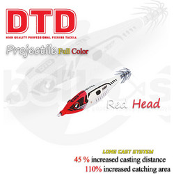 DTD Projectile Deep Full Color Bukva 3.0 Τεχνητό Δόλωμα Καλαμαριέρα 9cm 17gr Red Head