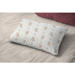 Μαξιλαροθήκη Παιδική kids Newborn Bear 716 White-Beige Cotton Dimcol (50x70) 1Τεμ