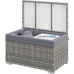 Outsunny Garden Storage Box Με Εσωτερική Αδιάβροχη Υφασμάτινη Επένδυση Γκρι 76x45x48 (865-018V00GY) (OUT865-018V00GY)