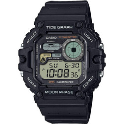 Casio Ψηφιακό Ανδρικό Ρολόι Χρονογράφος με Μαύρο Καουτσούκ Λουράκι WS-1700H-1AVEF