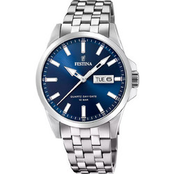 Festina Ανδρικό Ρολόι με Ασημί Μεταλλικό Μπρασελέ F20357/3