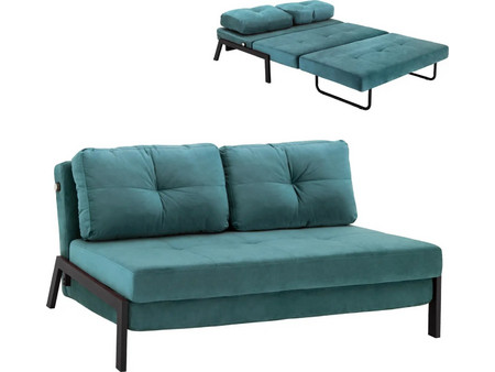 HomeMarkt Constance Διθέσιος Καναπές Κρεβάτι Βελούδινος Βεραμάν 151x92x66cm HM3079.15