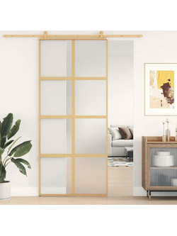 vidaXL Πόρτα Εσωτερική Συρόμενη Γυάλινη 90x205cm 155188