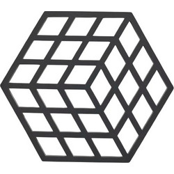 Zone Denmark Σουπλά Για Ζεστά Σκεύη Σιλικόνης 16x14 - Cube Black