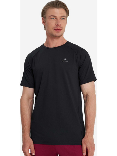 DEMIX Κοντομάνικη μπλούζα D Training GYM SS textured T-Shirt BLACK άνδρες