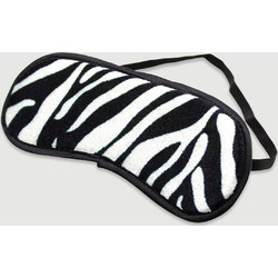 Δερμάτινη Μάσκα Συσκότισης Με Ζεβρέ Σχέδιο Zebra Blindfold - Λευκό/Μαύρο