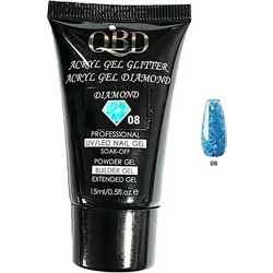 QBD 08 Diamond Glitter Acrygel 15ml