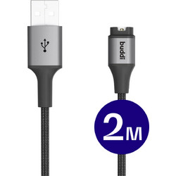 Buddi Φορτιστής Smartwatch για Garmin Watch Flex USB-A Black 200cm