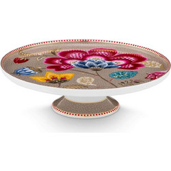 PIP STUDIO - ΠΟΡΣΕΛΑΝΙΝΗ ΤΟΥΡΤΙΕΡΑ BLOOMING TALES KHAKI 21cm