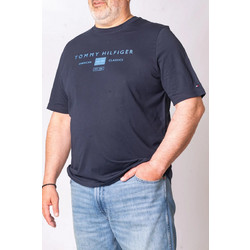 T-SHIRT K/M TOMMY HILFIGER ΣΤΑΜΠΩΤΟ. - ΒΕΡΑΜΑΝ