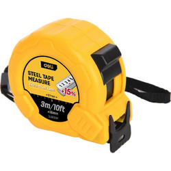 DELI MEASURING TAPE 3M/10'x16MM YELLOW