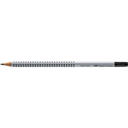 ΜΟΛΥΒΙ FABER CASTELL GRIP 2001 ΜΕ ΓΟΜΑ B 117201 ΓΚΡΙ