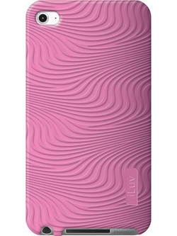 ILUV ICC613 MOXIE SOFT PATTERNED SILICONE CASE FOR IPOD TOUCH 4 PINK