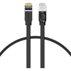 Baseus Flat U/UTP Cat.6 Καλώδιο Δικτύου Ethernet 1m Black