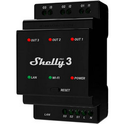 Shelly Pro 3 WiFi/LAN Ρελέ DIN Rail 3 Καναλιών Smart Home
