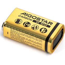 Μπαταρία Άνθρακα Ψευδαργύρου 9V 6F22 250mAh Aigostar