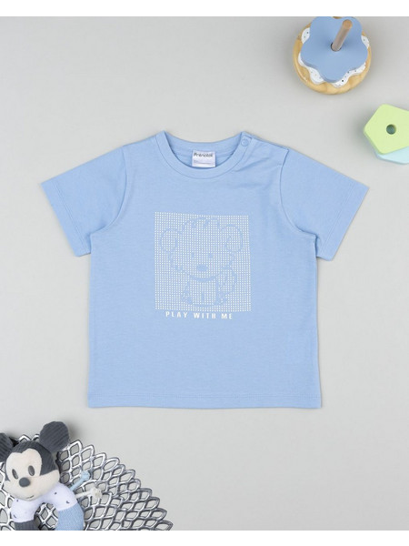 βρεφικό t-shirt γαλάζιο play για αγόρι