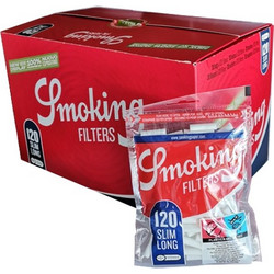 Κουτί με 30 Φιλτράκια SMOKING SLIM LONG 6mm 120 φίλτρα