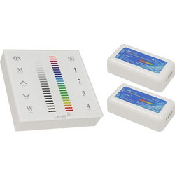 Ασύρματος LED RGB Controller με Χειριστήριο Τοίχου Αφής 2.4G RF 12v (288w) - 24v (576w) DC για Δυο Group GloboStar 04052