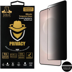 IDOL 1991 PRIVACY ANTISPY TEMPERED GLASS SAMSUNG S26 PLUS 5G 6.7in 9H 0.25mm 3D SEMI CURVED EDGE GLUE FINGER UNLOCK BLACK IDOL 1991