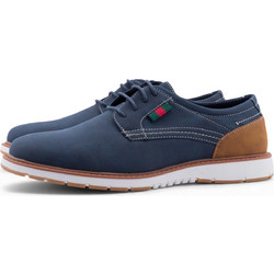 B-Soft Casual Ανδρικά Σκαρπίνια Δερμάτινα Μπλε 163-2486-3