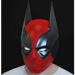 Φιγούρα Cosplay Deadpool 3 Batpool Helmet Movie Version 3D εκτυπωμένη