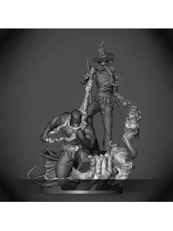 Φιγούρα Batman vs Scarecrow 1 6 Scale Sculptures 3D Printing 3D εκτυπωμένη