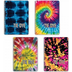 LOGIGRAF Tie Dye Τετράδιο Σπιράλ Wirelock B5/17Χ25 4 Θέματα (6τμχ)