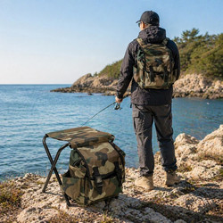 Καρεκλάκι - Σακίδιο Πολύχρωμο Σκαμνάκι Παραλίας 35x26x35cm General Trade 338526 - GeneralTrade