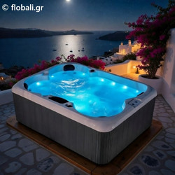 Tilos Spa Τζακούζι Εξωτερικού Χώρου Υδρομασάζ ΣΠΑ 4 Ατόμων 210χ158