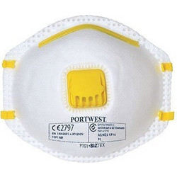 Portwest Μάσκα μιας Χρήσης FFP1 με Βαλβίδα (Σετ 10 τμχ.) P101