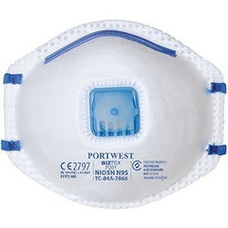 Portwest Μάσκα μιας Χρήσης FFP2 με Βαλβίδα (Σετ 10 τμχ.) P201