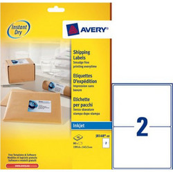 ΕΤΙΚΕΤΕΣ AVERY ΛΕΥΚΕΣ INKJET 199.6X143.5 2 ΦΥΛΛΟ ΠΑΚΕΤΟ 40 ΦΥΛΛΩΝ