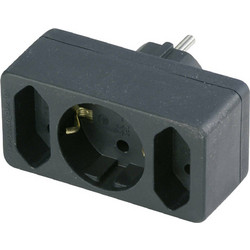 REV transition plug 2-fold + 1 Safety contact black